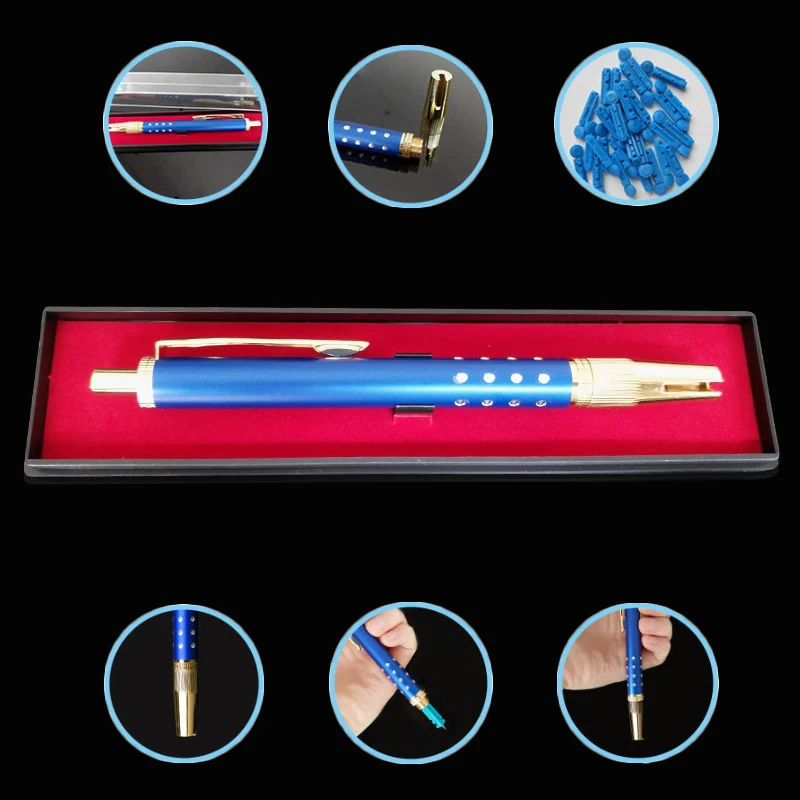 Stainless Steel Blood Collection Pen Blood Letting Pen Massage Needle Holder Collection Pen Convenient For Blood Collection