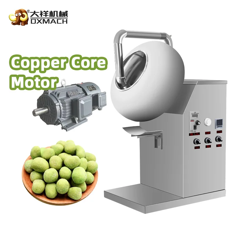 BY-400 New High Productivity Easy Operation Food Grade Stainless Steel Almond Nut Sugar Corn Chocolate Coating Machine Made