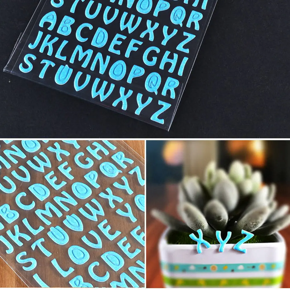 6 Sheets Foam Letter Stickers Colorful Self Adhesive Alphabet Stickers DIY Craft Decor Kids Learning Classroom Home