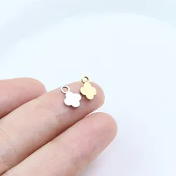 10pcs Wholesale Stainless Steel High Quality Mirro Polish Flower Girls Charms Pendant DIY Handmaking Vacuum Necklace Bracelets