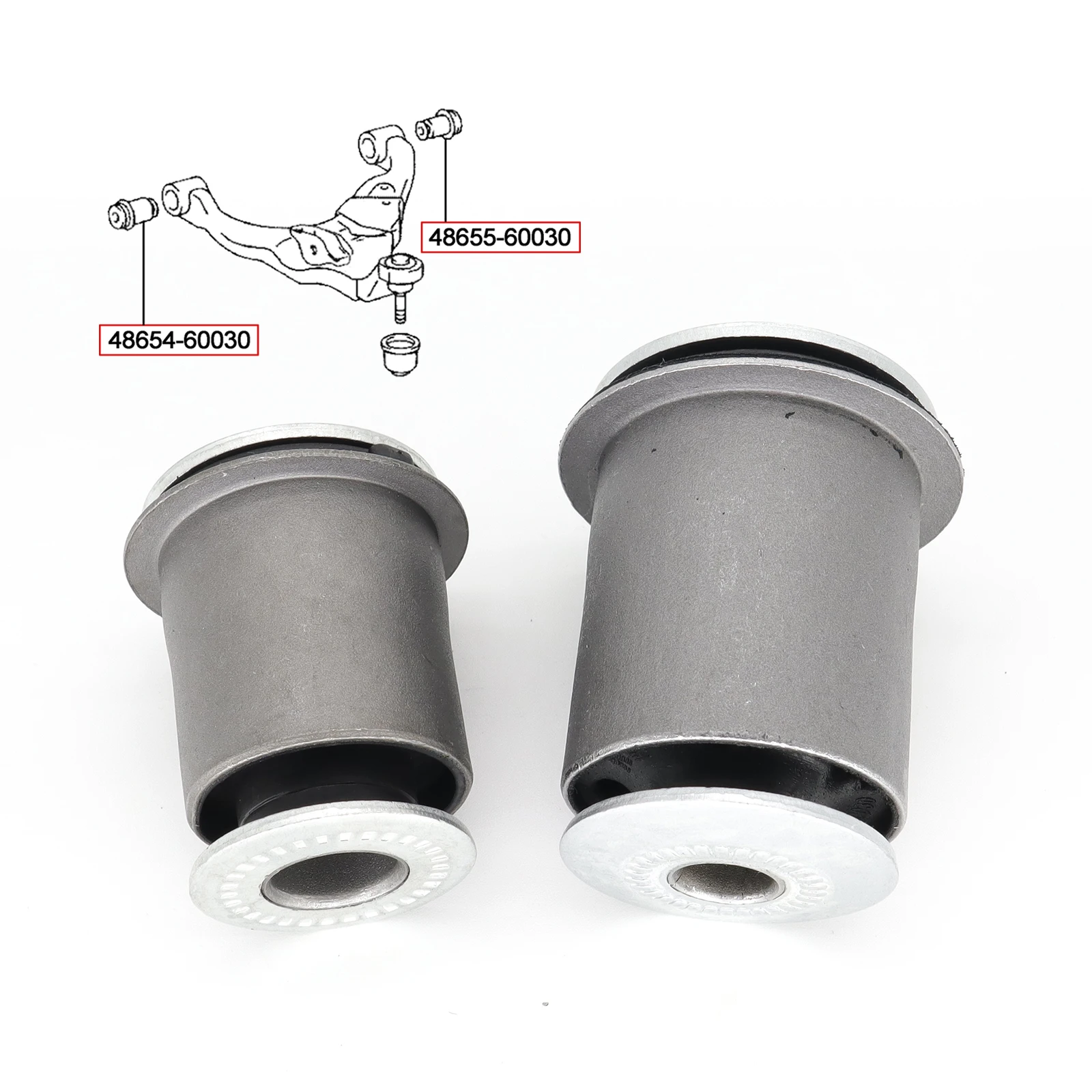 Car Front Bushing Lower Control Arm For Toyota Land Cruiser Prado J120 4Runner Lexus GX470 2003 - 2009 48654-60030 48655-60030