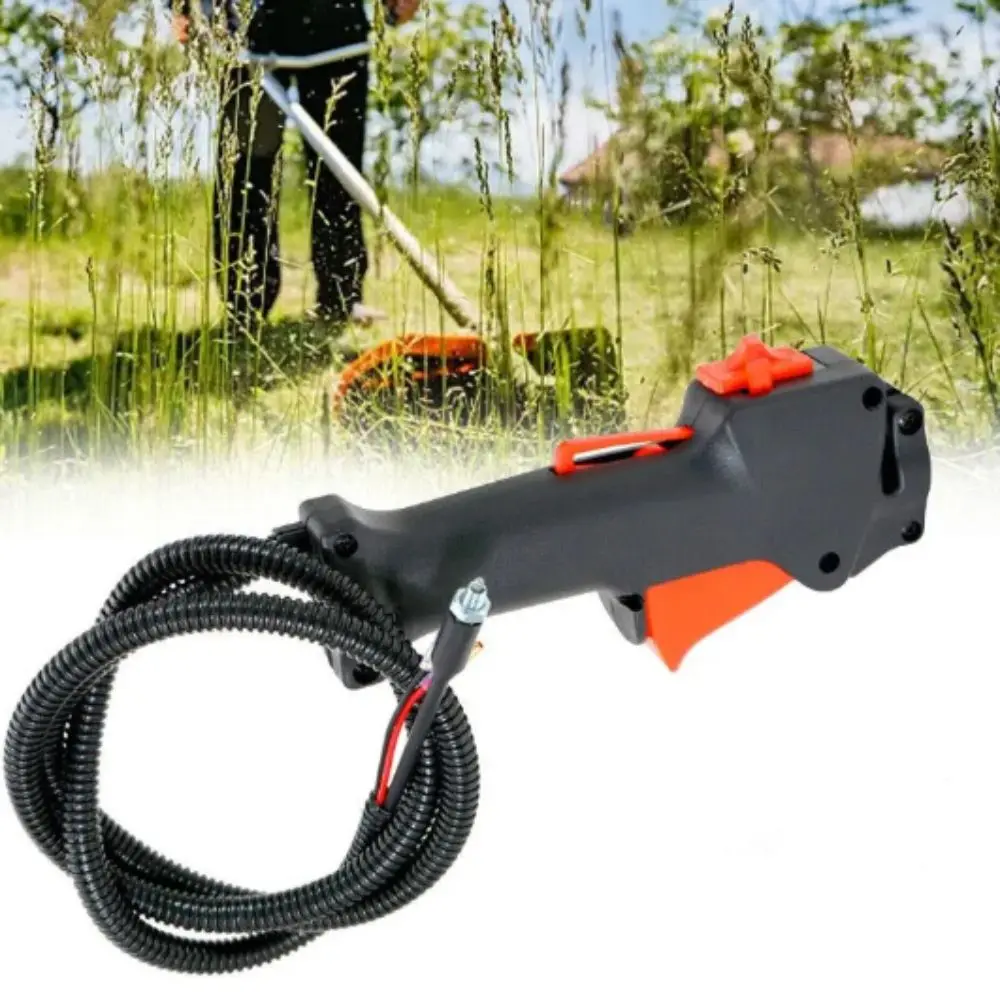 Black Handle Lawn Mower Switch Direct Throttle 26mm Tube Trigger Kill Switch On Off Switch Clamp Design Brush Cutter Switch