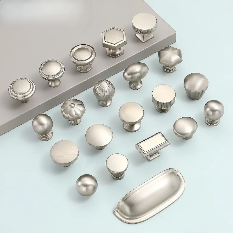 Zinc Alloy Single Hole Cabinet Pulls Minimalist Drawer Knobs Light Luxury Furniture Handles for Closet TV Cabinet