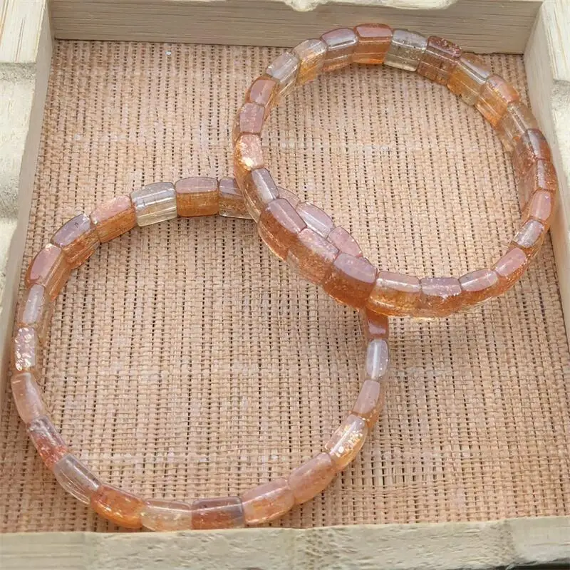 Natural Arusha Quartz Bangle Fortune Energy Bangle Mineral String Woman Amulet Jewelry Healing Gift 1pcs