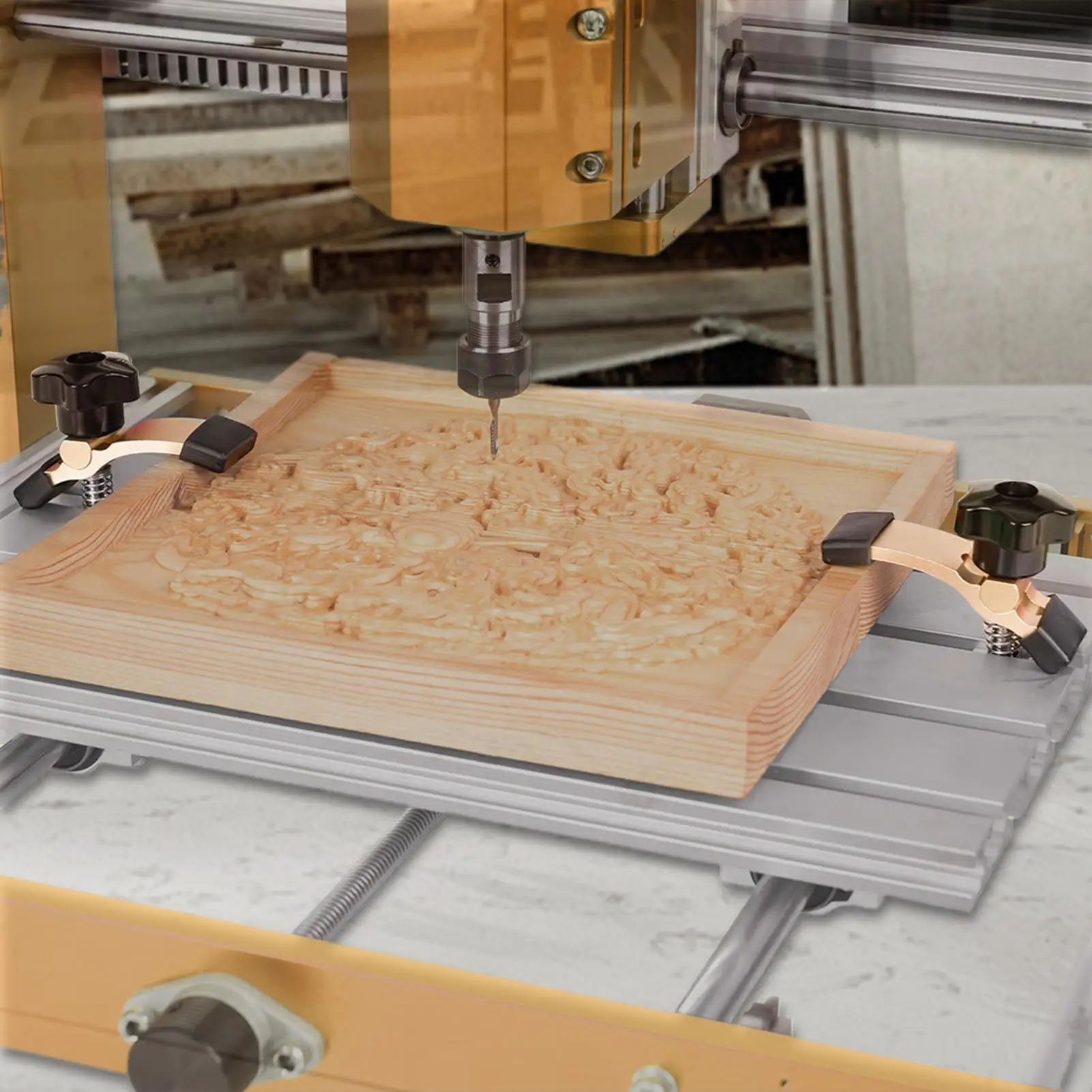 Engraving Machine Clamps Aluminum Alloy Clamp Engraving Machine Fastening Jigs For Drill Presses Table Saws Milling CNC Acrylic