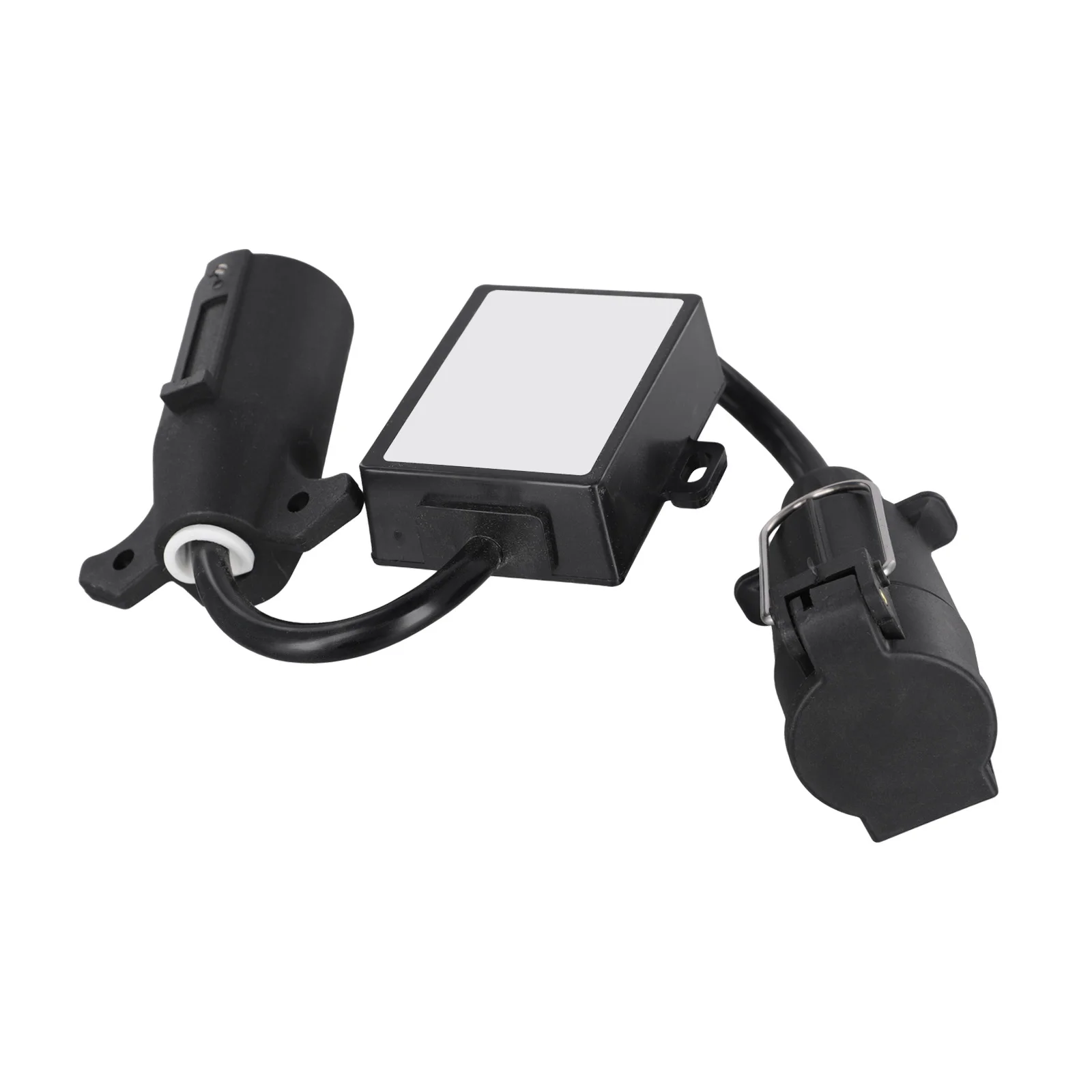 US to EU Trailer Light Converter Adapter for 7 Way Blade Socket Connecting US Vehicles to European Trailers with Dust Cover