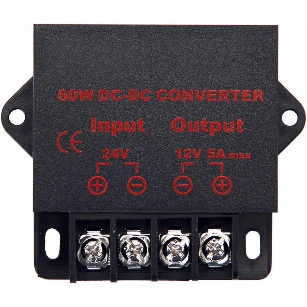 DC to DC 24V Step Down to 12V 5A 60W Converter Buck Regulator Low Voltage Transformer for Car Railway Signals Medical Equipment