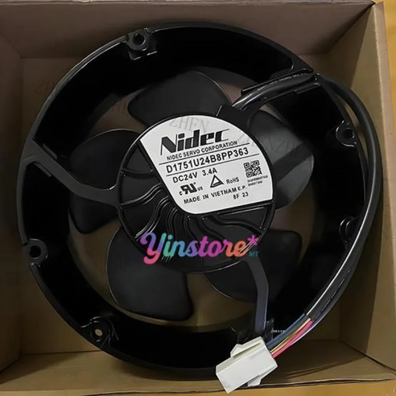 Y  1 Pc. New D1751U24B8PP363 Inverter Cooling Fan 17251 DC24V 3.4A 17CM 4Pin