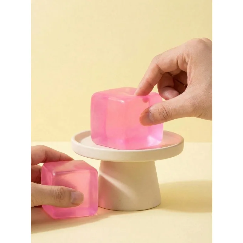 

Sensory Squeeze Cube Toy - Stress Relief Cube, Soft Squishable Texture, Handheld Desktop Toy
