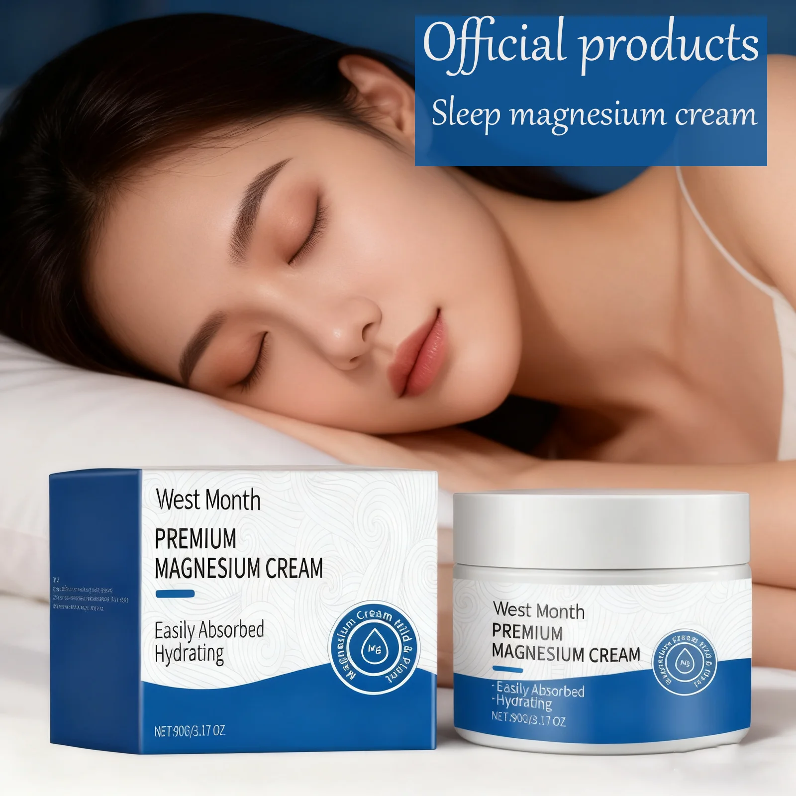 

Премиум-магниевый крем, увлажняющий и освежающий лосьон для тела с ароматом лаванды для ухода за сном, 3,17 унции