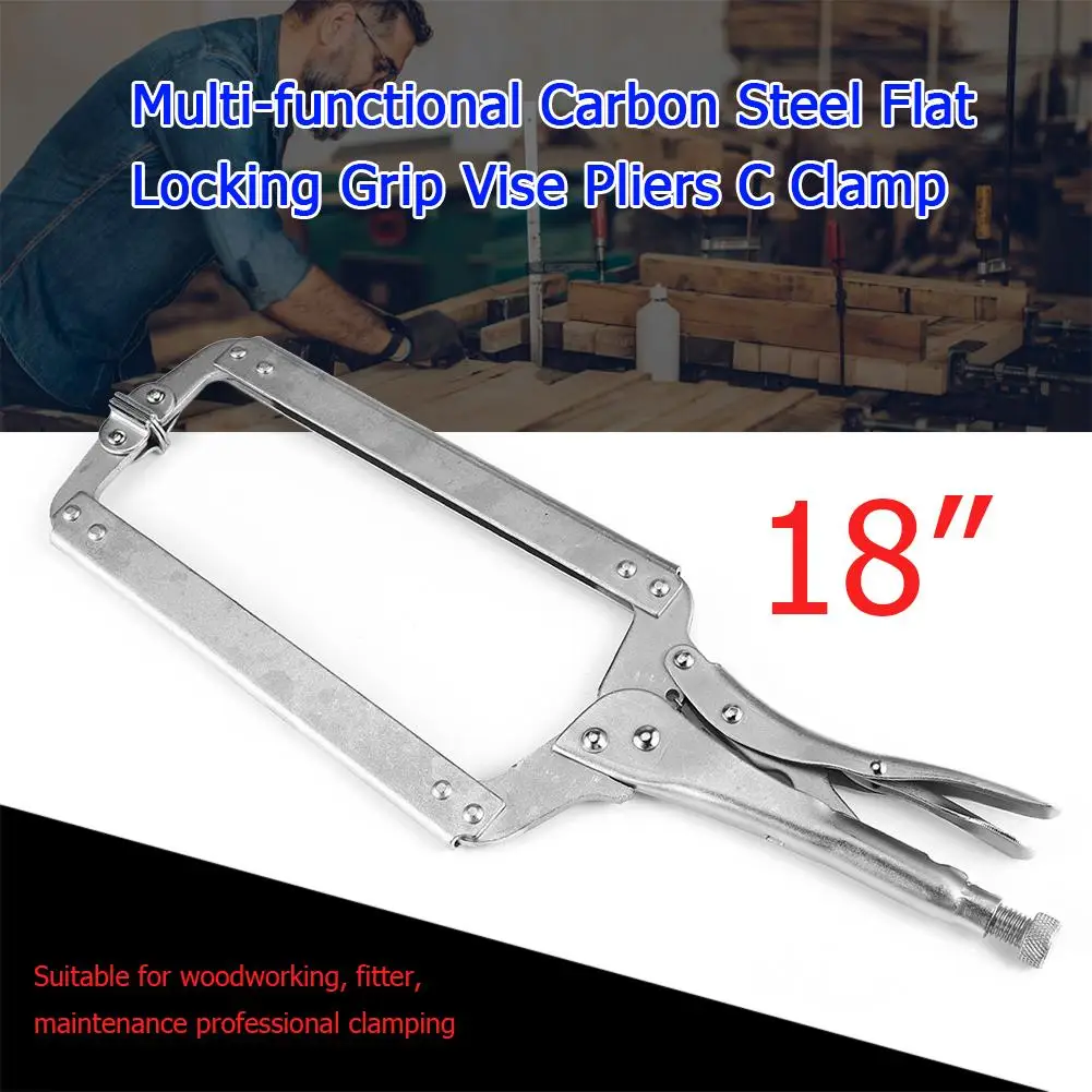 Woodwork Fix Plier Pincer C Clamp weld Clip Tong Grip Tenon Locator Wood Work Alloy Swivel Pad Steel Hand tool Vise Lock Jaw