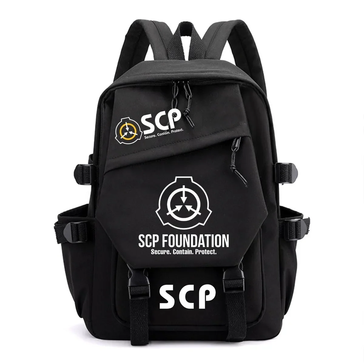 Black Blue Green White Pink, SCP Foundation, Student Kids Teens School Bags, Large Capacity Mochilas Anime Backpacks Girls Boys
