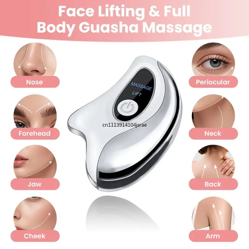 Handheld Alloy EMS Electric Gua Sha Beauty Device USB Charging Waterproof Skin Rejuvenation Eye Care Massager