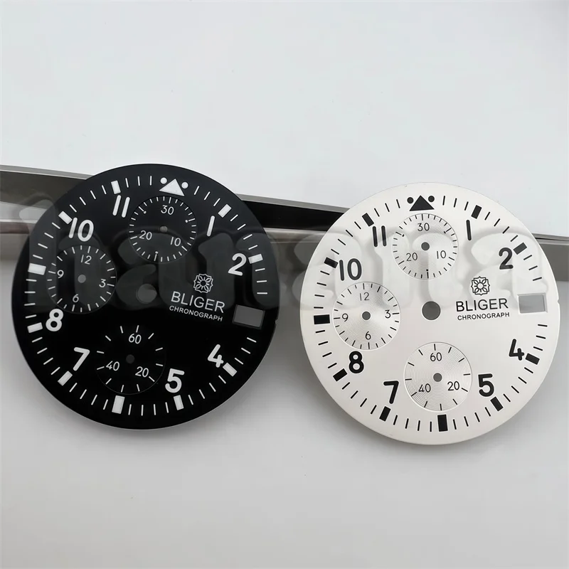 30mm VK67  Pilot dial with green night light is suitable for the VK67 quartz movement