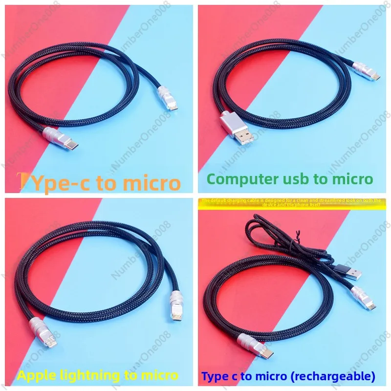 كابل بيانات الصوت من النوع C إلى Micro B OTG لمشغل هاتف Android ومحول الشحن السريع وموصل متعدد الوظائف #3