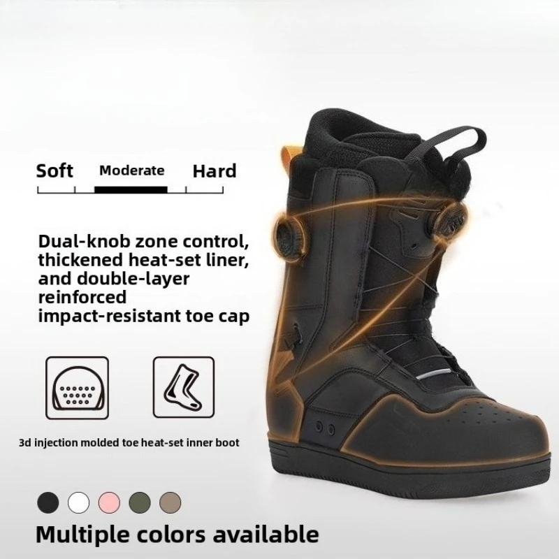 3.0 Quick-Wear Snowboard Boots for Unisex Freestyle Park Carving Eva + Leather Waterproof Snowboarding/Skiing