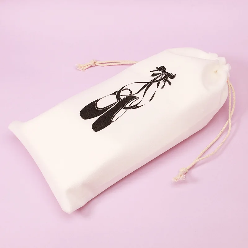 Single Drawstring Ballet Dance Bag Flannelette TUTU Bag for Girls Ballerina Pointe Shoes Bags Ballet Dance Accessories13*27CM