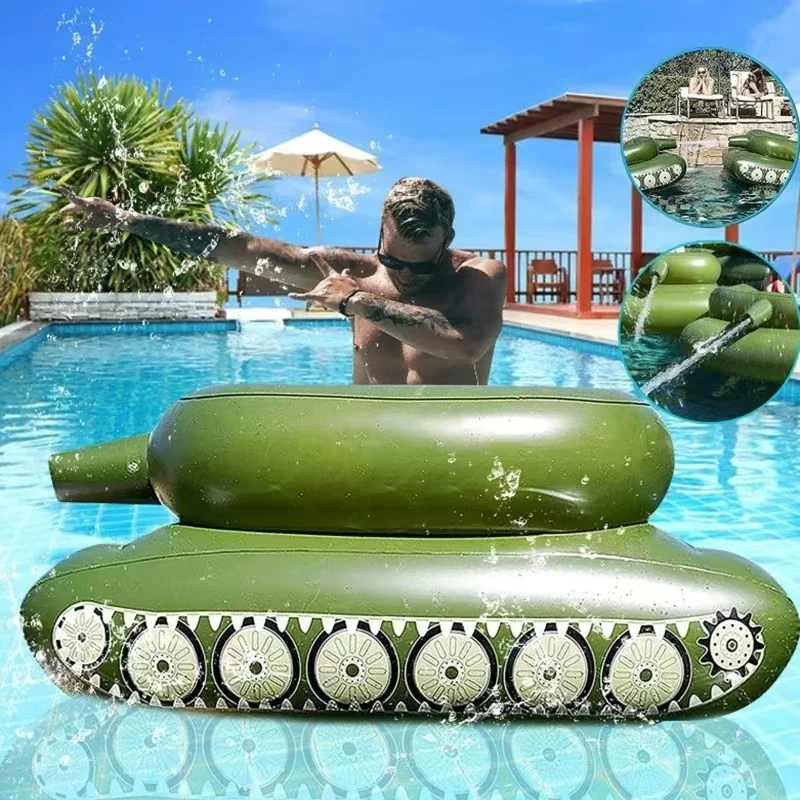 Sommer Aufblasbare Tank Kind PVC Schwimmbad Wasser Jet Große und Starke Auftrieb Schwimm Bett Im Freien Schwimmbad Wasser Spielzeug