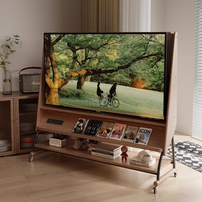 

Solid wood removable TV cabinet storage locker