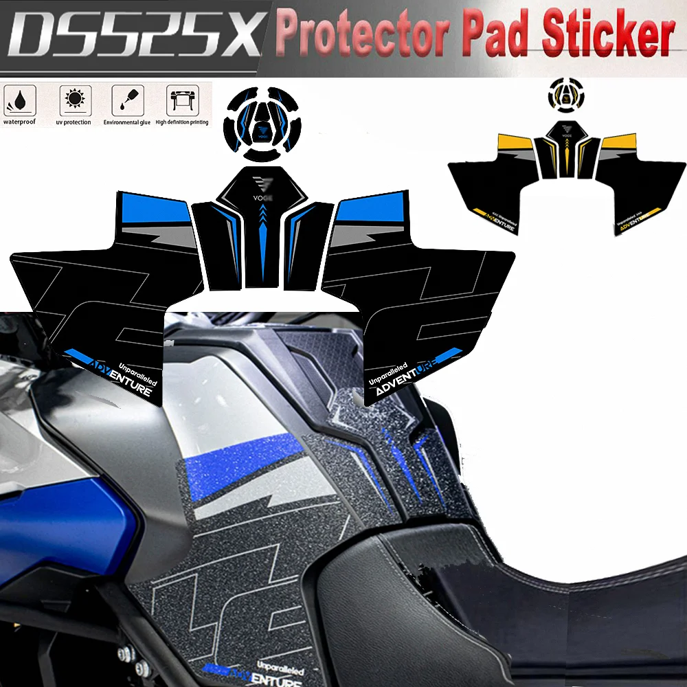 

For Voge DS525X Tank Pad Cover Sticker Protector Fueltank Motorcycle Accesories Valico DSX DS X DSX525 DS525 525X 525 2023 2024