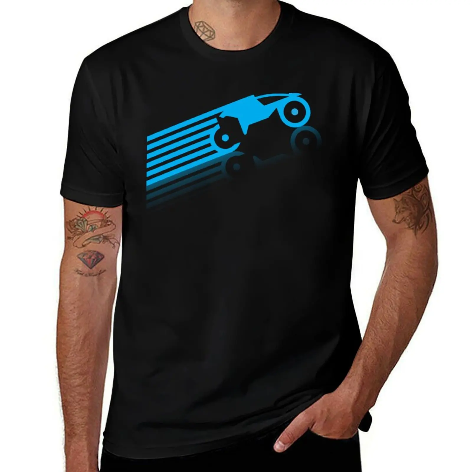 Grid Riders (B) T-Shirt Soft Cotton Print T-Shirt