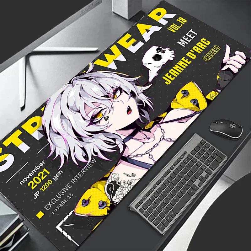 

Kawaii Anime Sexy Girl Mouse Pad XXL PC Skull Gamer Cabinet Mousepad 900x400 Extended Desk Mat Laptop Non Slip Soft Keyboard Rug