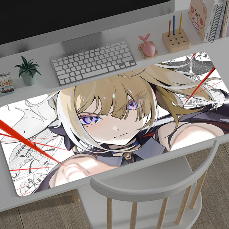 

Mousepad Zenless Zone Zero Evelyn Office Computer Desk Mat Keyboard Mouse Pad Laptop Cushion Non-slip Deskpad PC Large Mousepad