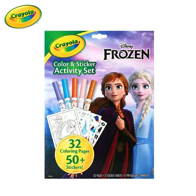 Crayola Color & Sticker Activity Coloring Book Sheets Set 04-2744 Frozen II