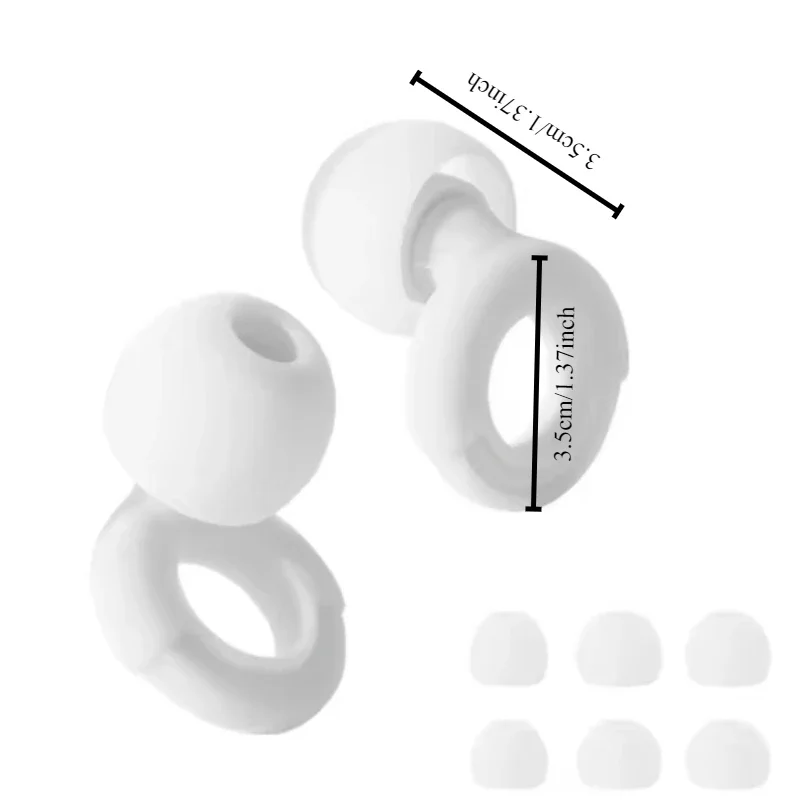 Circular silent earplugs for silicone earplugs for comfortable swimming, in ear noise reduction and sound insulation earplugs