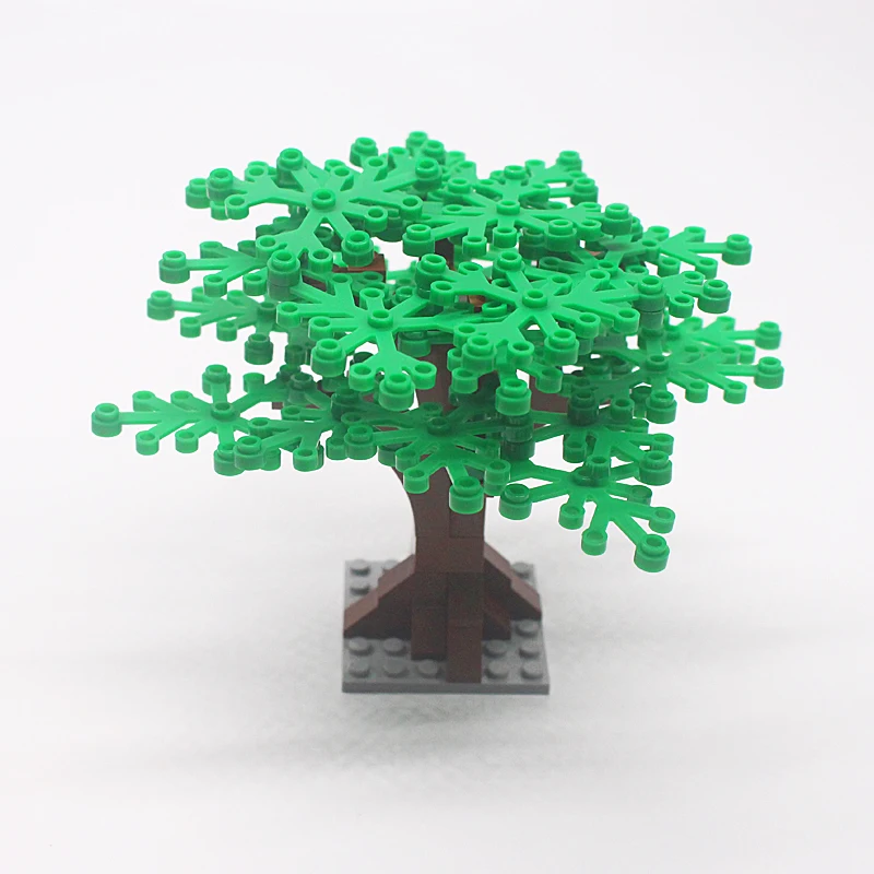 MOC Garden Plants Forest Trees Model Building Blocks Urban Greening Plants DIY Garden Accessories Bricks Toys for Children