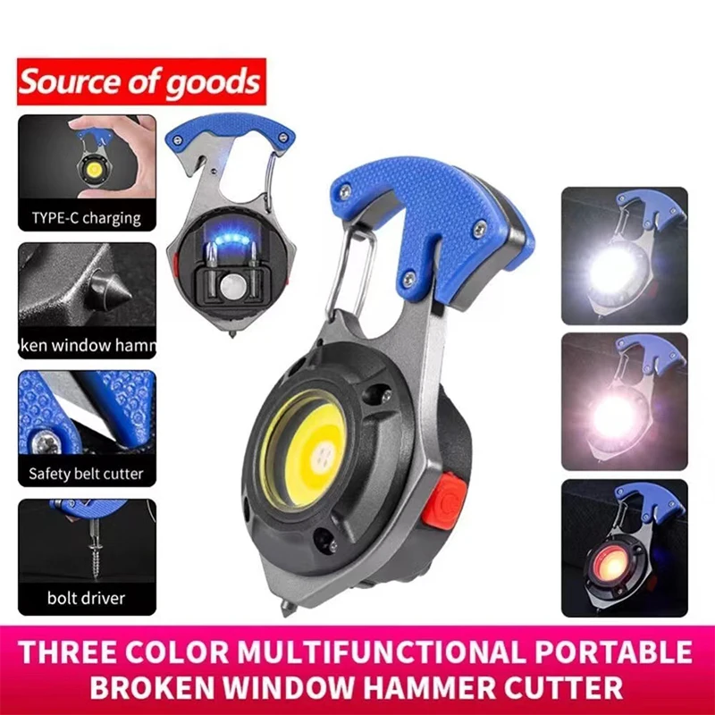 1/2/3Pcs Flashlight Bag Charm Portable Multifunctional Mini Keychain Light USB Rechargeable Work Light Strong Camping Outdoor