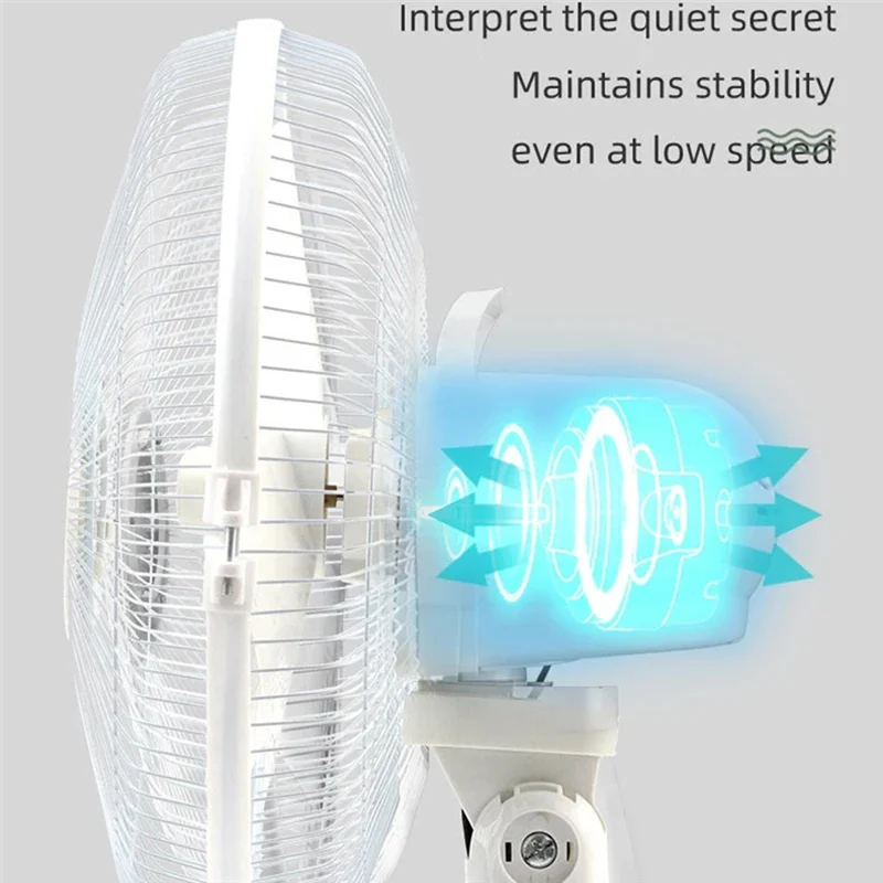 

ABNO-Solar Electric Fan Energy 12In Rechargeable Table Fan Home Office Cooling Air Fan