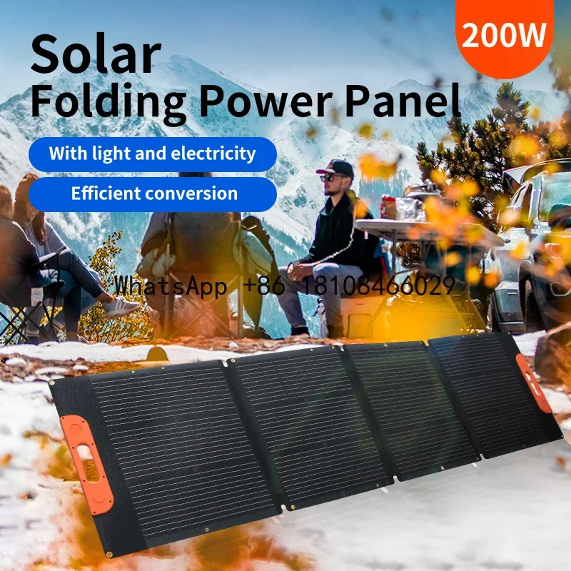 100W 200W Mono Solar  Panel Flexible Foldable Solar Panel For Camping Outdoor Boat RV Travel Home Car