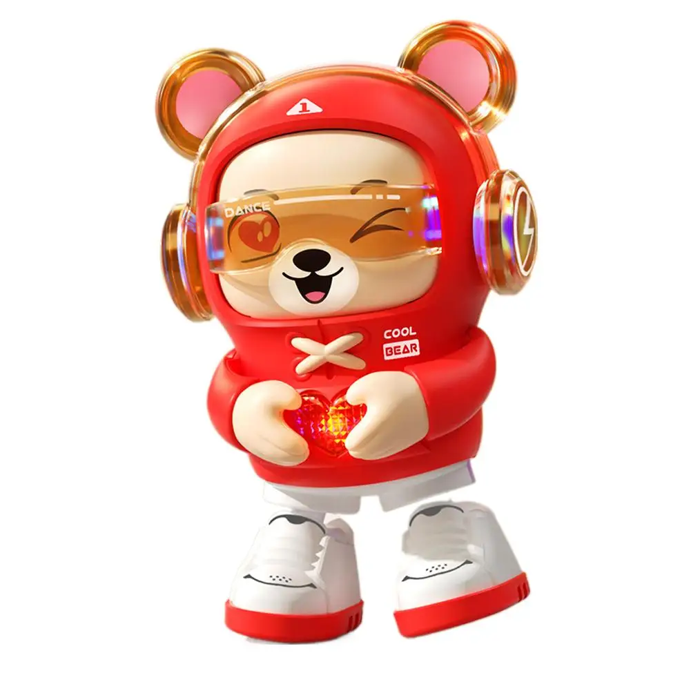 لعبة روبوت التنين الراقص مع أضواء LED وضعين للسرعة لعبة المشي والرقص للأطفال الأولاد والبنات من عمر 3 سنوات فما فوق