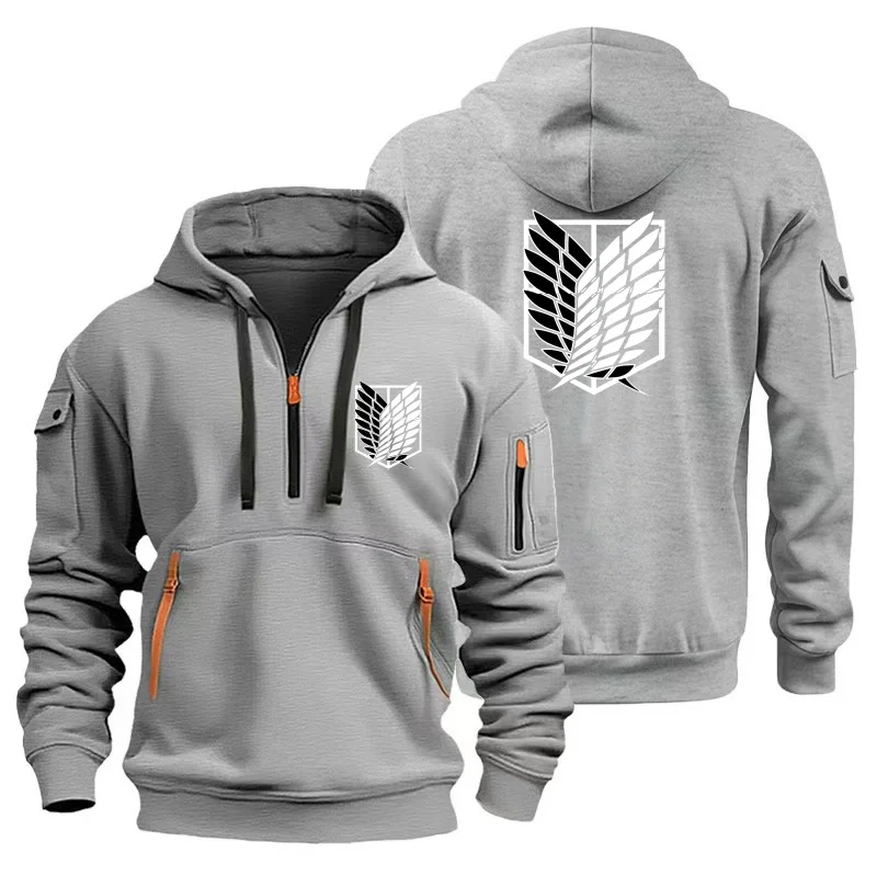 Felpa con cappuccio Attack on Titan Wings of Freedom 1 pezzo - Stile collaborazione anime - Per Otakus - Adatto per lo streetwear quotidiano