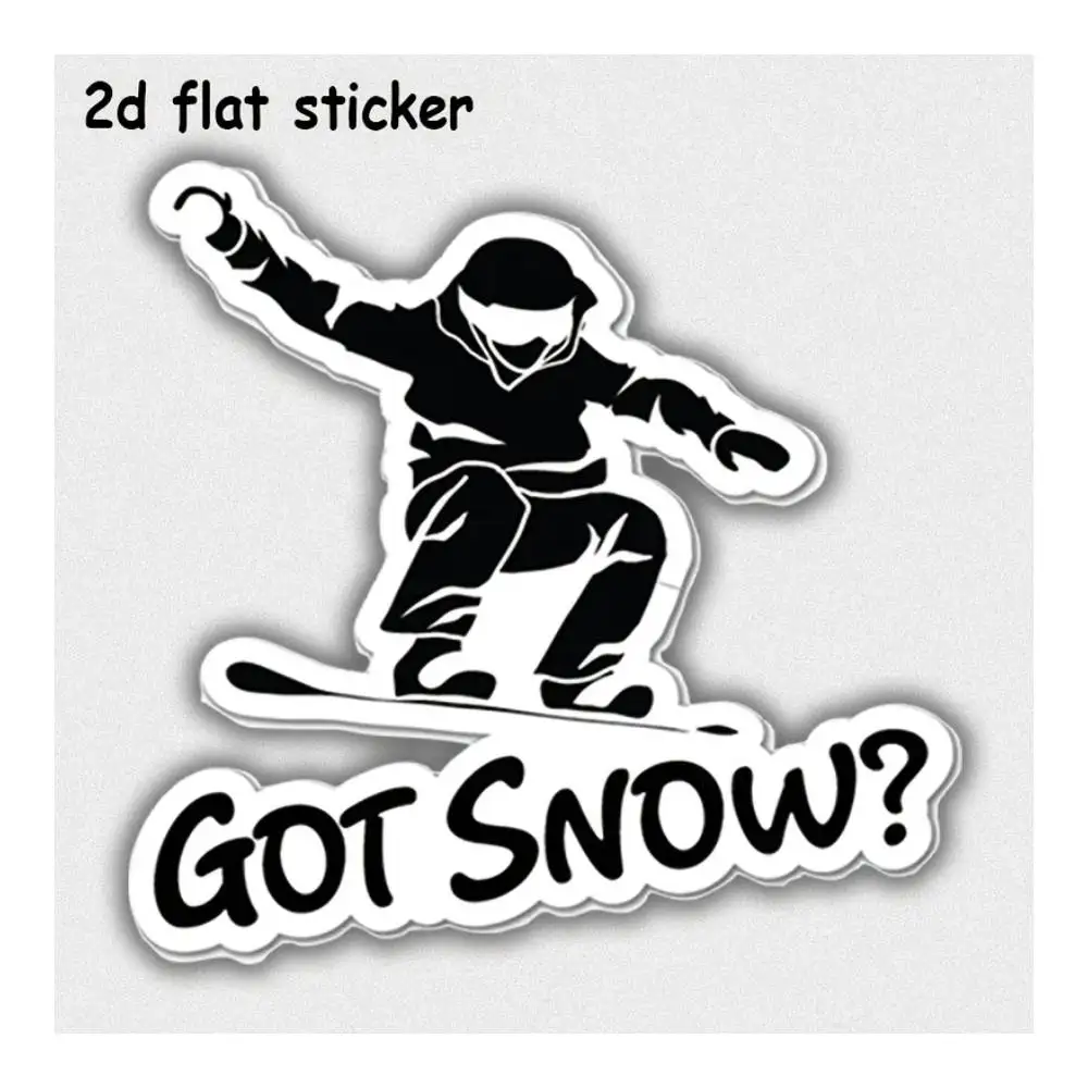 Snowboarder In Action Snow Fun Waterproof Vinyl Decal For Car Motorcycle Laptop Water Bottle Smooth Surfaces