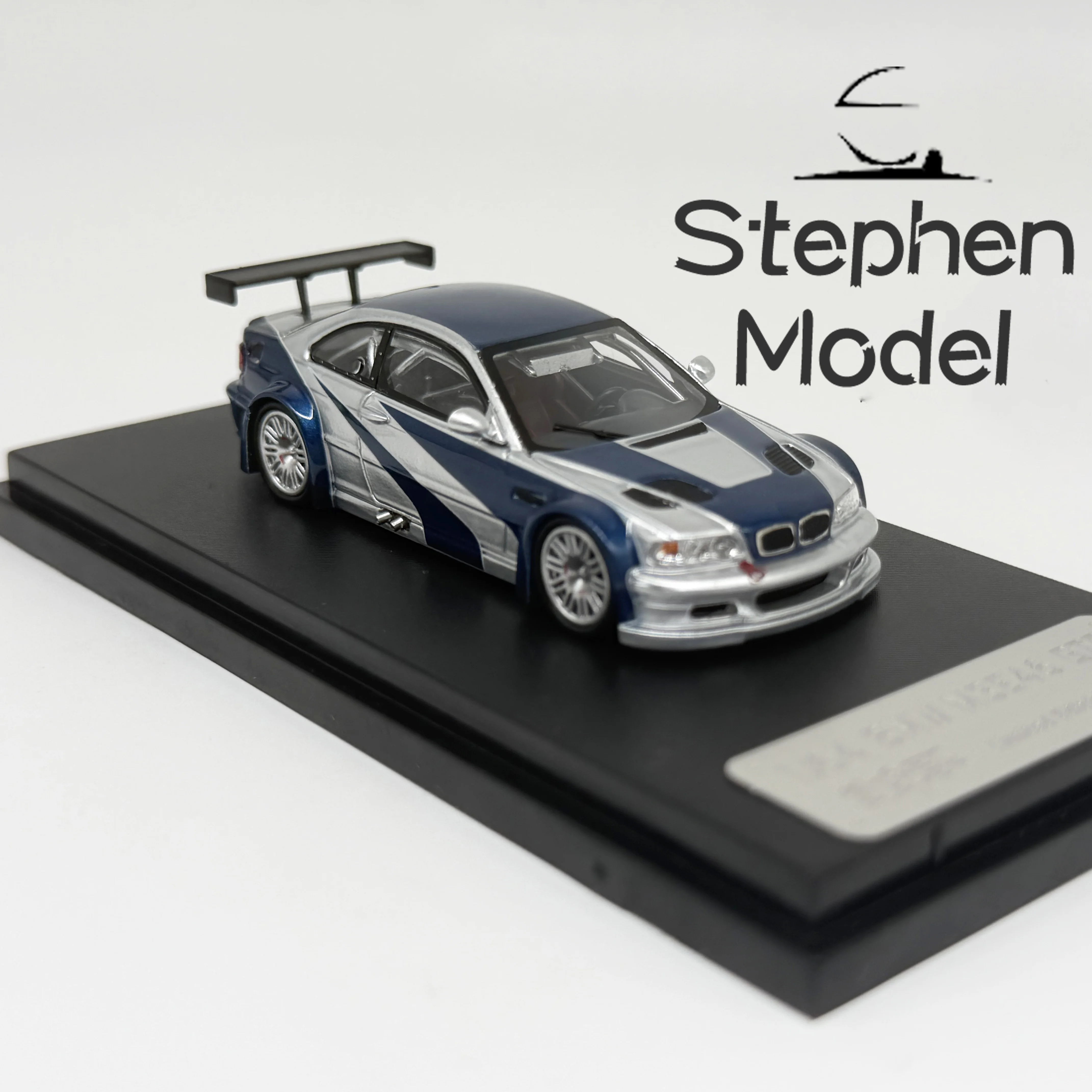سيارة موديل SW x Ghost Player 1:64 M3 E46 GTR NFS Diecast #4