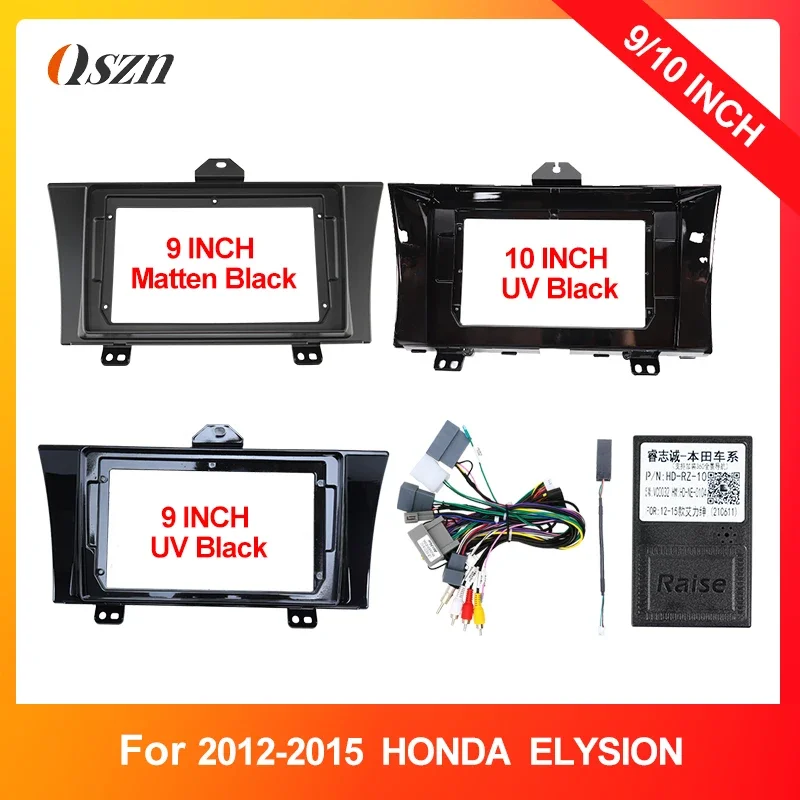 

9/10.1 Inch Radio Fascia Frame Fit For HONDA ELYSION 2012-2015 Stereo DVD Player Plastic Dashboard Canbus Cables Harnes