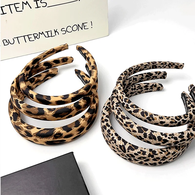 Vintage-Haarband mit Leopardenmuster für Damen, elegantes Haarschmuck-Stirnband, Haarhalter, modisches Haar-Accessoire – Detail 4