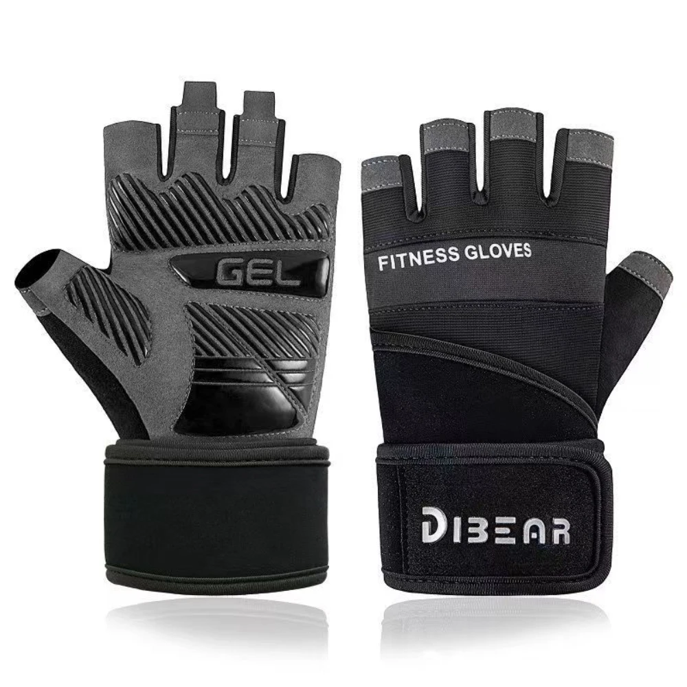 1 Pair Bodybuilding Gym Gloves for Men Women Weightlifting Dumbbell Training Anti-Slip Fitness Gloves Crossfit Workout Exercise