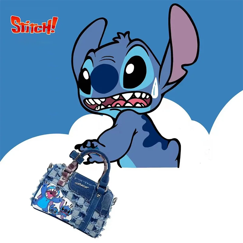 Bolso de hombro de Disney Stitch para mujer, bolso de mano de niña de dibujos animados, bolso cruzado de alta calidad, regalo de cumpleaños de moda