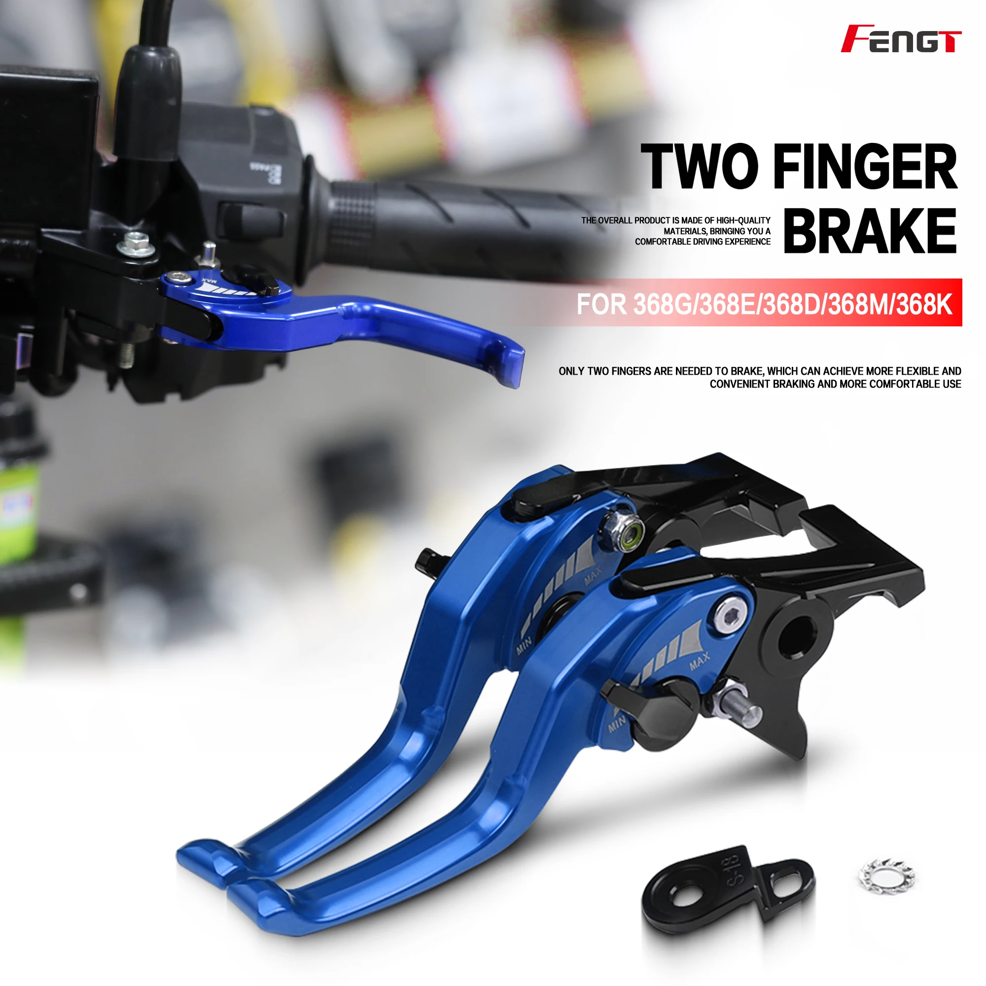 For Zontes 368G 501G 368K 368E 368D 368M Motorcycle CNC 2-Finger Short Handle Brake Lever Clutch Lever With Parking Lock