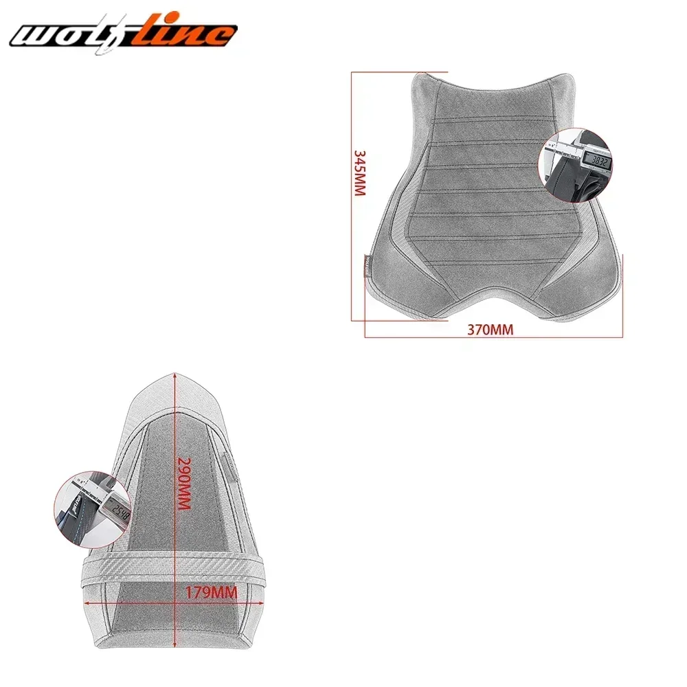 WOLFLINE-cojín para asiento del conductor, almohadilla para sillín de pasajero para Yamaha YZF-R1/R1M 2015-2023 2016 2017 2018 2019 2020 2021 2022