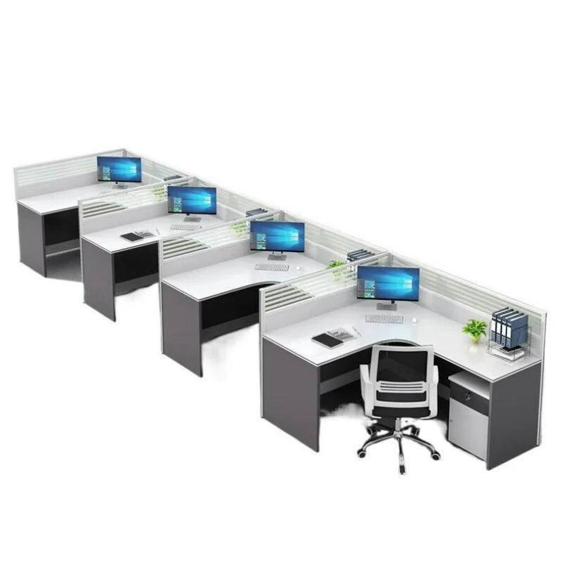 Staff office desk and chair combination simple modern office table people partition staff screen card seat office