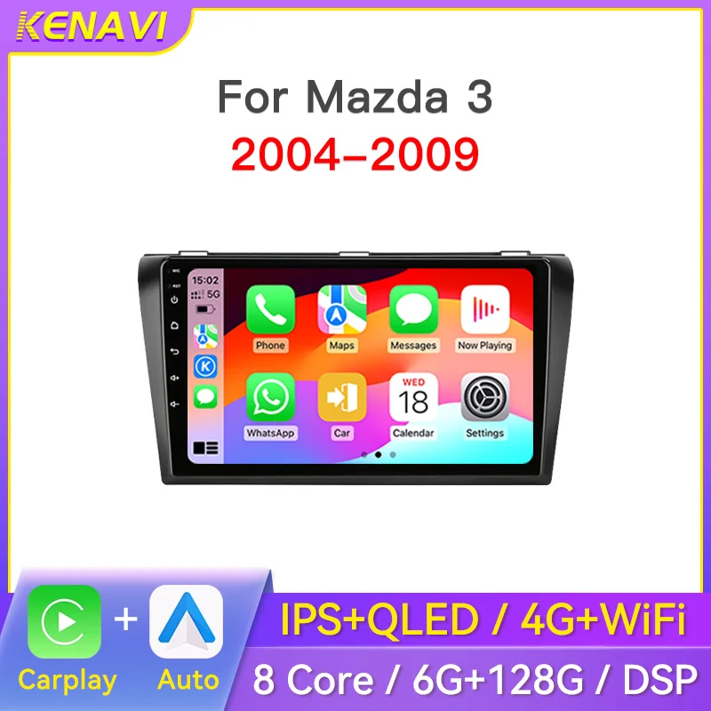 

2 Din Android Car Stereo Radio For Mazda 3 2004 2005 2006 2007 2008 2009 Centre Multimedia Player Navigation GPS Carplay Auto