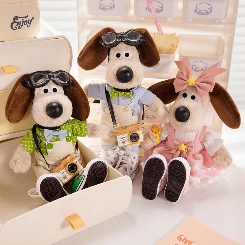 1pcs Original Wallace และ Gromit ของเล่นตุ๊กตา Kawaii การ์ตูนลูกสุนัขตุ๊กตาตุ๊กตาอะนิเมะน่ารักสวมใส่เสื้อผ้าลูกสุนัขจี้เด็กของขวัญ