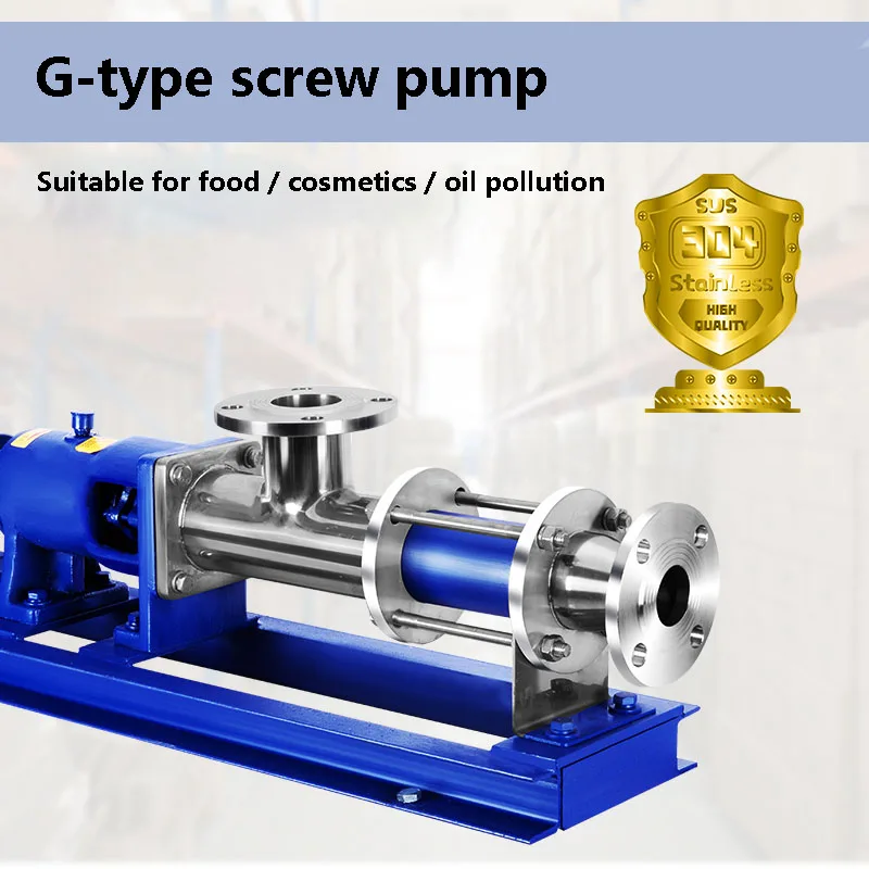 G type single screw pump stainless steel corrosion-resistant thick slurry pump G25-1 self-priming sludge screw pump high lift