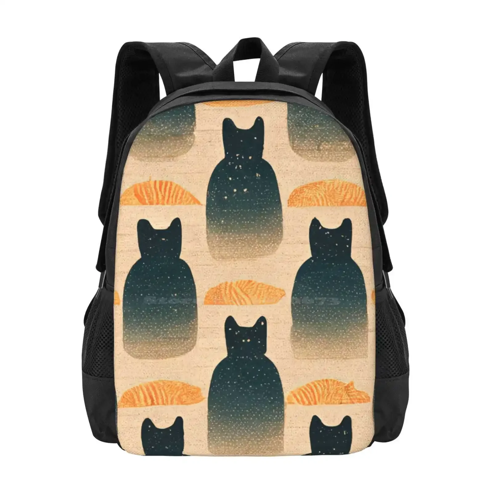 

Рюкзак с милым котом и узором для студентов, школьный ноутбук, дорожная сумка, узор, милый кот, кошки, котенок, узор, милый котенок, милый узор