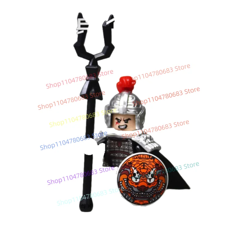 MOC 블록 미니 피규어 삼국지 병사 조립 모델 전시 만화 애니메이션 액세서리 장난감 선물 수집품