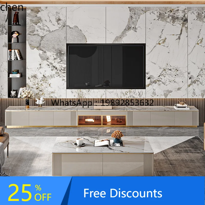 

LYY modern light luxury combination laser TV cabinet is suitable for large apartments living room decoration